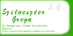 szilveszter grega business card